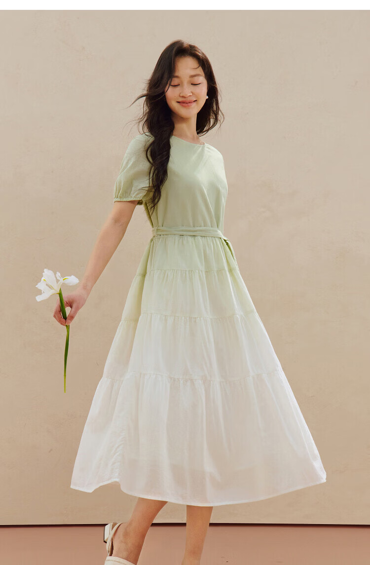 INMAN Gradient Vacation Style Dress 2026 Summer New Loose Long Dress for Women 16